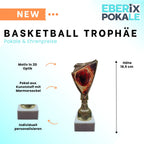 Basketball Pokal 18,5 cm - Trophäe mit Wunschgravur & Marmorsockel