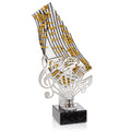 Musik Pokal 24,5 cm Metallfigur mit Wunschgravur & 3D-Hintergrund