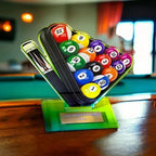 Poker Billard Pokal mit Gravur - Trophäe aus Acryl - Buntes 2D-Design