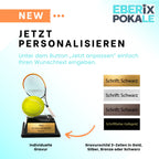 Tennis Pokal 10 cm - XS Acryl Trophäe mit Gravurschild für Kinder