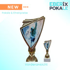 Schwimm Pokal 18,5 cm - 2D-Motiv Trophäe auf Marmor - Award mit Gravur