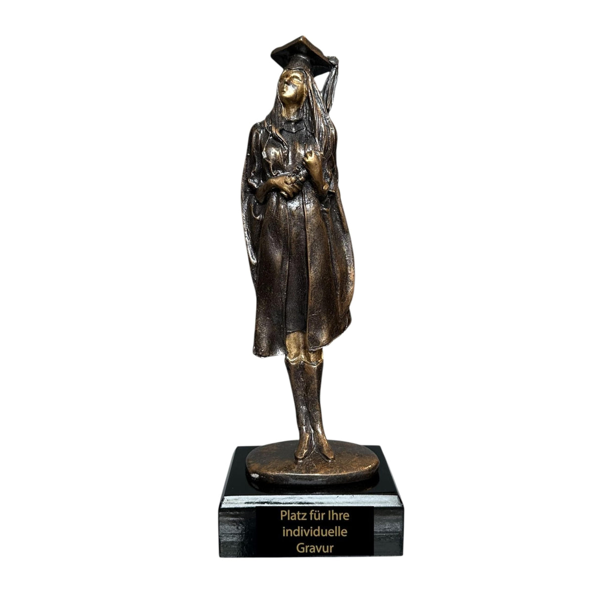 Resin Pokal für Abiturientinnen - 25,5 cm Award mit Gravur für Abschluss