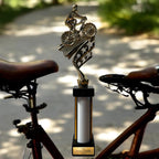 eberix · Radsport Mountainbike Pokal · Fahrrad Pokal · mit Wunschgravur · Stadtradeln Trophäe mit Fahrrad-Motiv · Pokal für Radrennen, Vereinsmeisterschaft · personalisierbar ·