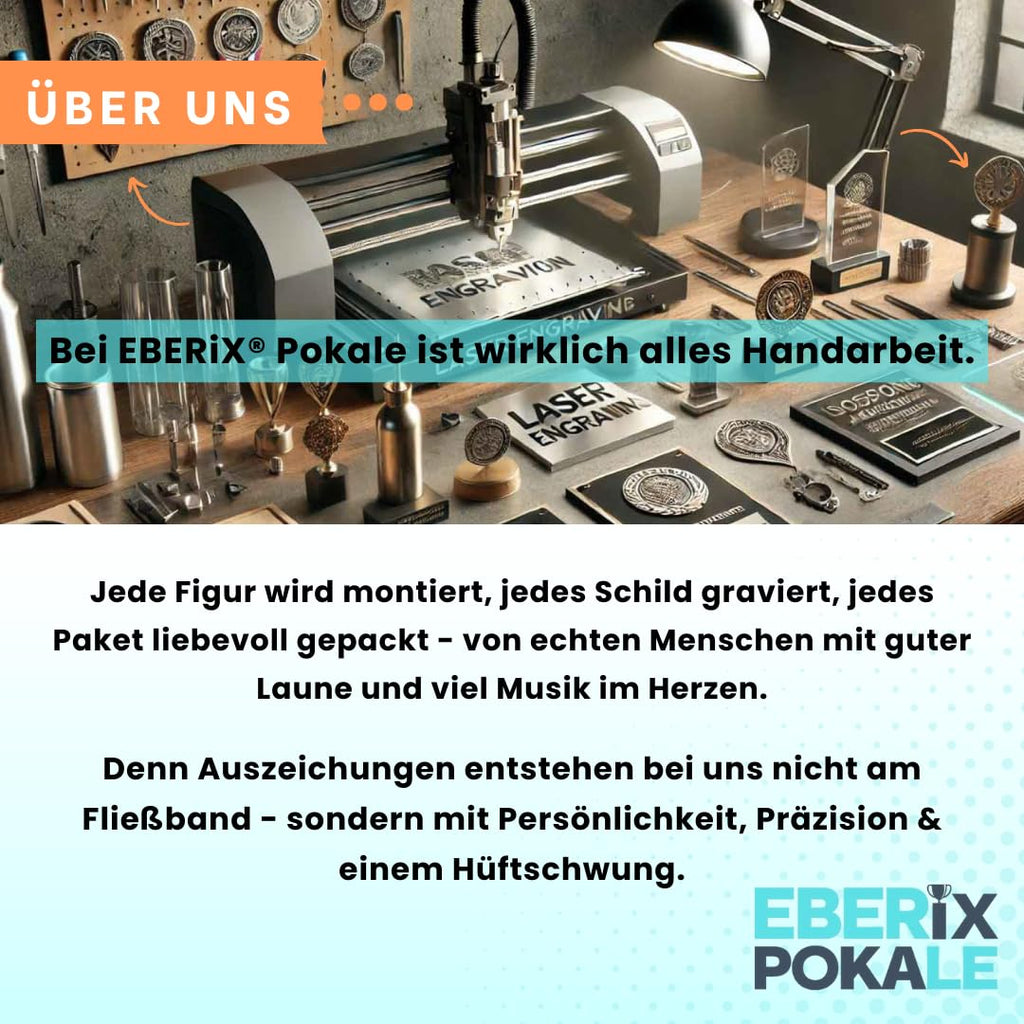 eberix · Basketball Pokal · mit Wunschgravur · Trophäe mit Korb & Ball Motiv · Siegerpokal für Basketballturnier, Vereinsmeisterschaft, Streetball · personalisierbar ·