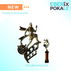 eberix · Laufsport Pokal · mit Wunschgravur · Trophäe mit Läufer-Motiv · Siegerpokal für Marathon, Volkslauf, Sportfest, Vereinsmeisterschaft · personalisierbar ·