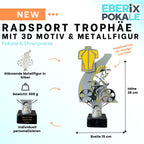 Radsport Trophäe 28 cm Metallfigur mit 3D-Motiv & Wunschgravur