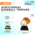 XS Acryl Baseball Pokal 10 cm - Trophäe Award mit Gravurschild