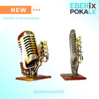 Musik Pokal mit Gravur - 2D Acryl Award für Gesang & Musikschule - 21 cm