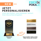 18,5 cm Padel Pokal aus Acryl mit Kunststoffsockel - Gravur Siegerpokal