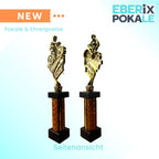 eberix · Fahrrad Pokal · mit Wunschgravur · Stadtradeln Trophäe mit Fahrrad-Motiv · Siegerpokal für MTB-Rennen, Radrennen, Vereinsmeisterschaft · personalisierbar ·