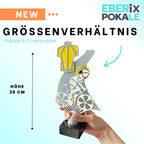 Radsport Trophäe 28 cm Metallfigur mit 3D-Motiv & Wunschgravur
