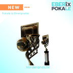 eberix · Basketball Pokal · mit Wunschgravur ·Trophäe mit Korb & Ball Motiv · Siegerpokal für Basketballturnier, Vereinsmeisterschaft, Streetball · personalisierbar ·