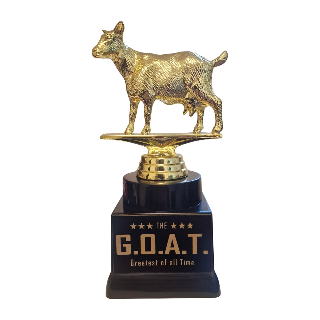 G.O.A.T. Pokal Black Edition 17,5 cm - Ziege Gold Trophäe mit Gravur
