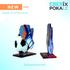 Fußballpokal Torwart - 14 cm Acryl Trophäe mit Handschuh & Ball Award