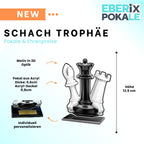 Schach Pokal 80cm mit Gravur - 2D Acryl Award Trophäe für Turniere