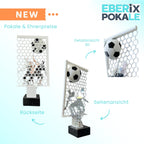 Fußball Trophäe 27 cm Metallfigur mit Wunschgravur & 3D-Hintergrund