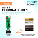 Golfpokal 25 cm Metallfigur mit Wunschgravur & 3D-Hintergrund