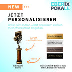 eberix · Basketball Pokal · mit Wunschgravur · Trophäe mit Korb & Ball Motiv · Siegerpokal für Basketballturnier, Vereinsmeisterschaft, Streetball · personalisierbar ·