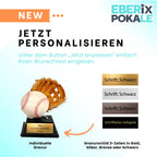 XS Acryl Baseball Pokal 10 cm - Trophäe Award mit Gravurschild