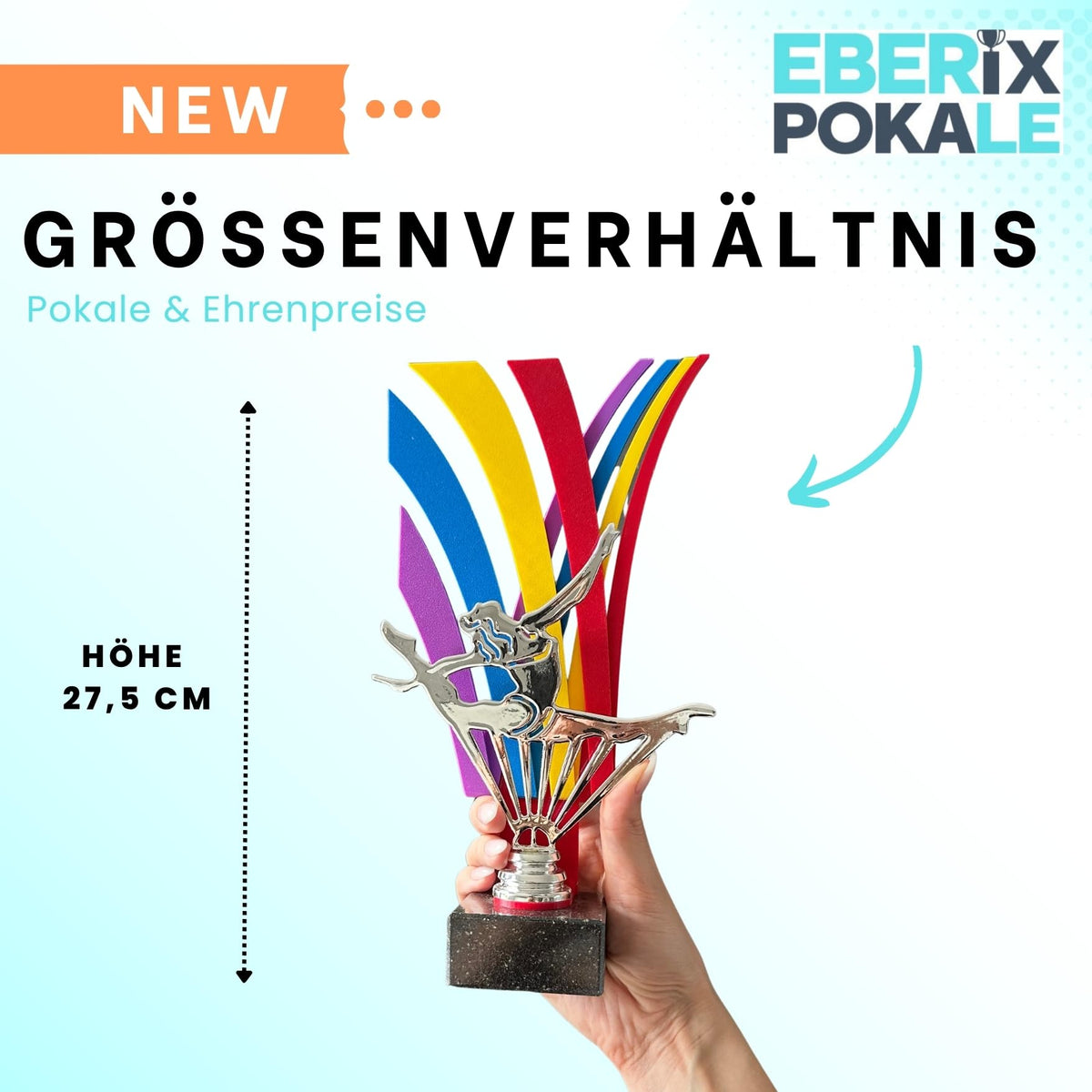 Turnsport Trophäe 27,5 cm Metallfigur mit 3D-Motiv & Wunschgravur