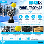 Padel Trophäe 26,5 cm Metallfigur mit 3D-Motiv & Wunschgravur