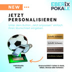 14 cm Acryl Fußballpokal - Trophäe für Schiedsrichter mit Pfeife & Ball
