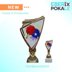 Tischtennis Pokal 18,5 cm mit Marmorsockel - Trophäe mit Wunschgravur