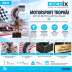 Motorsport Trophäe 27,5 cm Metallfigur mit 3D-Motiv & Wunschgravur