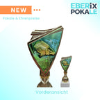 Karpfen Pokal mit 2D-Motiv - Pokal Angeln mit Gravur & Marmorsockel