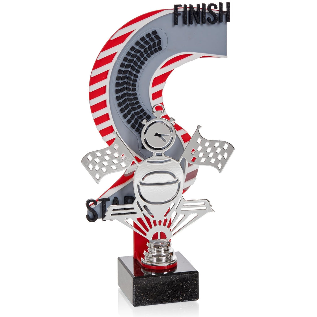 Motorsport Trophäe 27,5 cm Metallfigur mit 3D-Motiv & Wunschgravur
