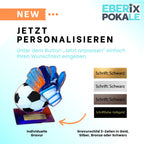 Fußballpokal Torwart - 14 cm Acryl Trophäe mit Handschuh & Ball Award