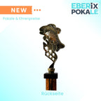 eberix · Angelsport Pokal · mit Wunschgravur · Trophäe mit Glanzsäule · Siegerpokal für Angelturnier, Vereinsfischen, Fischerfest, Raubfisch-Cup · personalisierbar ·