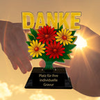 Acryl Pokal Danke Aufsteller 15 cm - Trophaee mit Gravurschild & Award