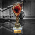 Basketball Pokal 18,5 cm - Trophäe mit Wunschgravur & Marmorsockel