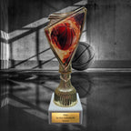 Basketball Pokal 18,5 cm - Trophäe mit Wunschgravur & Marmorsockel