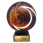 EBERiX POKALE – Basketball Award aus Metall 18 cm hoch – Basketball Motiv Trophäe mit Gravurschild – kein Plastik – Pokal für Turniere Wettkämpfe Siegerehrung Sportevents