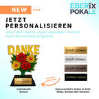 Acryl Pokal Danke Aufsteller 15 cm - Trophaee mit Gravurschild & Award