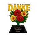 Acryl Pokal Danke Aufsteller 15 cm - Trophaee mit Gravurschild & Award