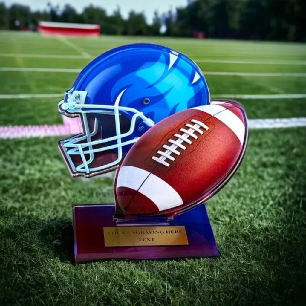 American Football Pokal 13,5 cm - Acryl Trophäe Award mit Wunschgravur