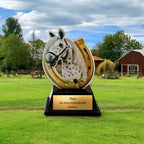 XS Acryl Hobby Horsing Pokal 10 cm - Trophäe Award mit Pferdekopf Motiv